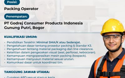 Lowongan Kerja Disabilitas Packing Operator – PT Godrej Consumer Products Indonesia