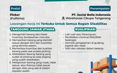 Lowongan Kerja Picker Disabilitas Sociolla Cikupa Tangerang